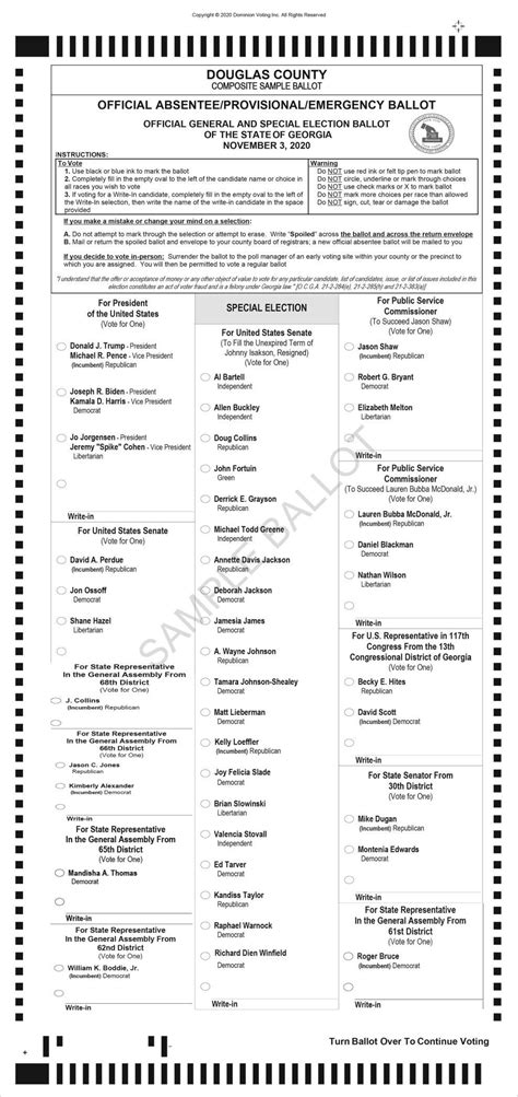 douglas county composite sample ballot   election local news