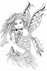 Coloring Fairy Pages Adults Printable Realistic Fairies Hard Detailed Fantasy Adult Colouring Sheets Book Tale Getcolorings Getdrawings Color Print Visit sketch template