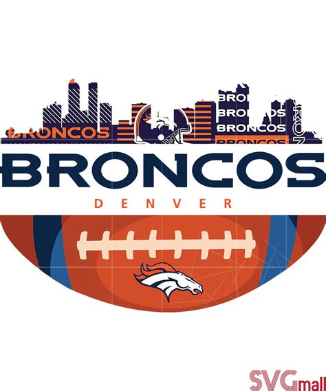 denver broncos logo cutting files files  cricut silhouette