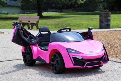 drive lykan hypersport style pink  kids cars dual motor electric power ride  car