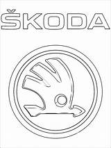Skoda Emblems Logotype Holden Coloriages Bright sketch template