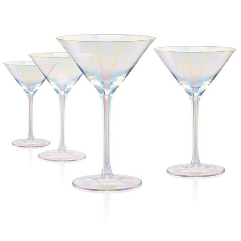 rolf glass palm tree 10 oz clear martini set of 4 203133 s4 the