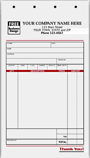 ans business forms small sales slip form
