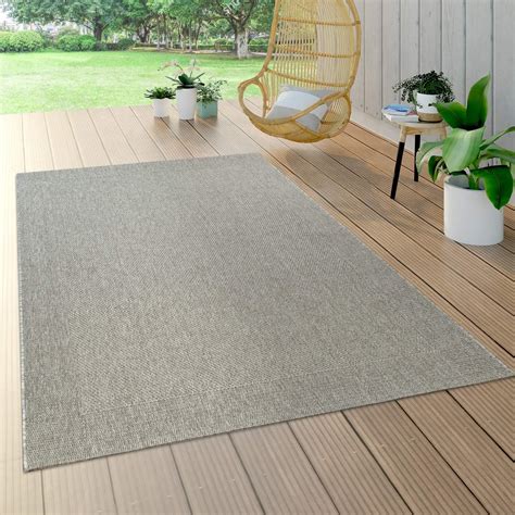 indoor outdoor flat weave rug sisal effect natural  monochrome grey sizex cm