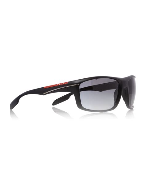 Prada Linea Rossa Mens Ps 01ns Sunglasses In Black For Men