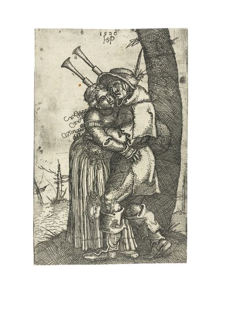 Hans Sebald Beham 1500 1550 The Bagpiper And His Mistress Christie S