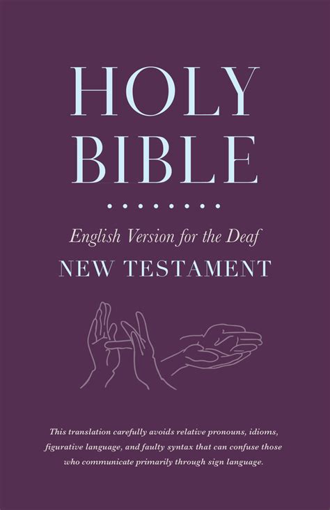 Read Holy Bible English Version For The Deaf New Testament Online By