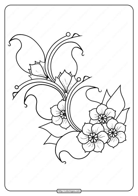 printable cherry blossoms  coloring page