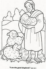 Coloring Shepherd Pages Good Kids Lord Jesus Crafts Colouring sketch template