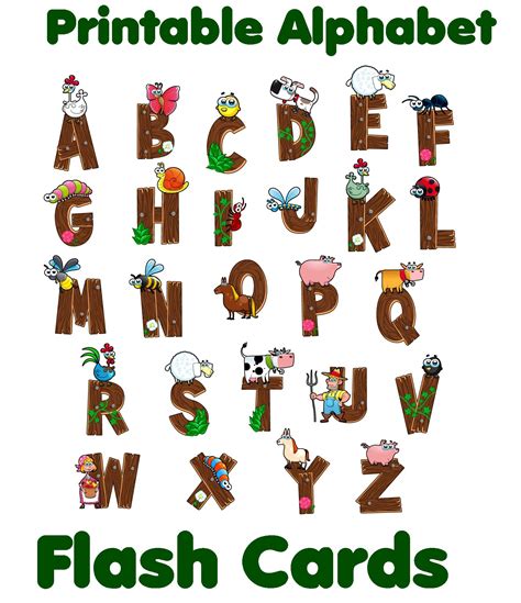 alphabet flash cards printable diy