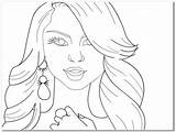Coloring Pages Selena Gomez Popular sketch template