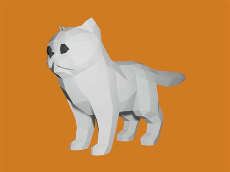 papercraft cat  printable template  art craft animal etsy uk