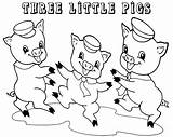 Pigs Three Coloring Little Pages Drawing Preschool Story Pdf Pig Printable Colouring Cartoon Template Print Sheet Bears Book Sheets Fun sketch template