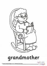 Grandma Coloring Grandmother Pages Colouring Grandfather Grandparents Happy Color Abuela Chair Nana Birthday Rocking Drawing Mother Printable Worlds Template Grandpa sketch template
