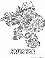 Coloring Crusher Skylanders Giants Pages Printable sketch template