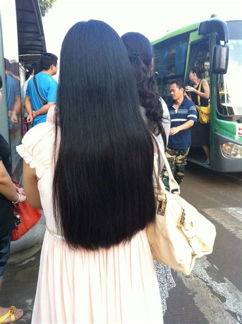 beautiful long hair trimmed in one length []