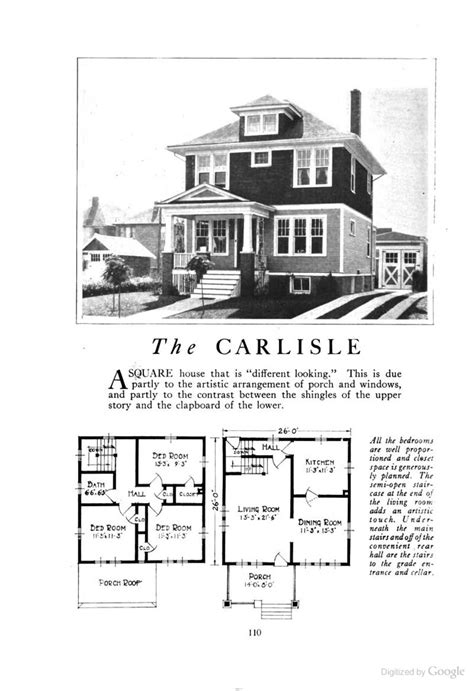 homes  character  square homes vintage house plans craftsman house plans