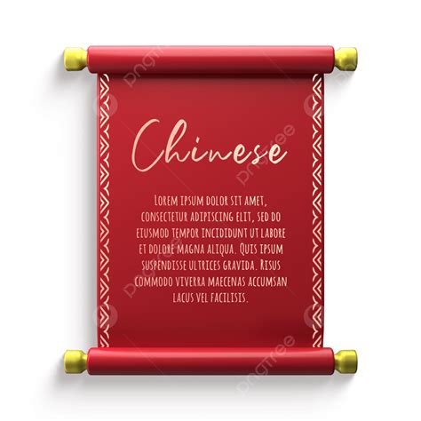 realistic chinese scroll illustration  editable text scroll