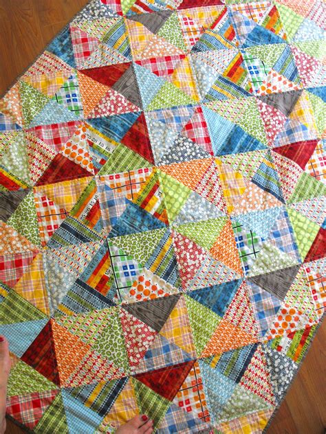 fussy cut westons quilt  square triangles