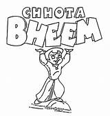 Bheem Chota Pages Strong Coloring Boy Cartoon Drawing Netart Getdrawings Getcolorings sketch template