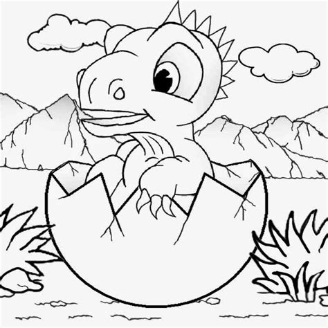 simple dinosaur coloring page coloring home