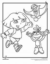 Coloring Pages Dora Jr Explorer Nick Color Kids Print Diego Popular Printable Coloringhome Lid sketch template
