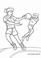 Handball Malvorlage Malvorlagen Spielerinnen Ausmalbild Mewarnai Olahraga Seite Spielen Terupdate Tk Paud sketch template