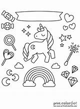 Unicorn Printcolorfun Candies Ius sketch template