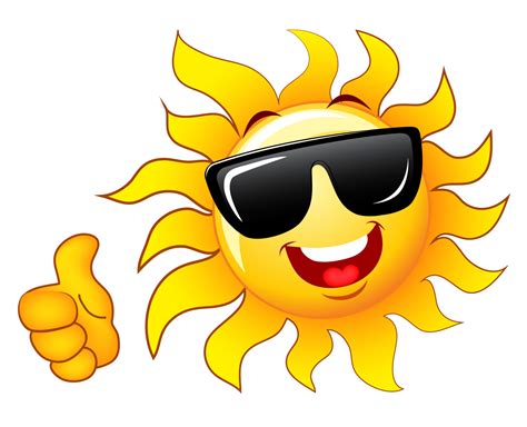 Smiling Sun With Sunglasses Clipart
