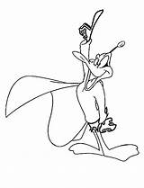 Duck Daffy Dodgers Coloring Pages Attention Color La Netart Getcolorings Printable Print Getdrawings sketch template