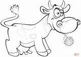 Coloring Pages Cow Cartoon Printable Print Color Crafts sketch template