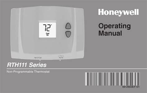 honeywell rth series operating manual   manualslib