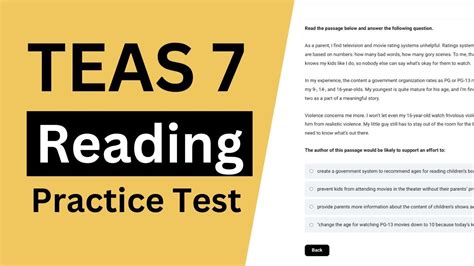 ati teas  reading practice test  answers explained youtube