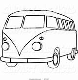 Van Outline Bus Coloring Clipart Hippie Rosie Piter Vector Rosiepiter 1024 Clip Copyright sketch template