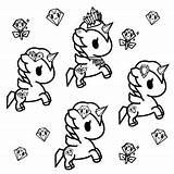 Tokidoki Unicorno Mermicorno Gems Characters sketch template