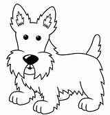 Coloring Scottie Pages Dog Terrier Scottish Westie Drawing Dogs Clip Template Pattern Printable Color Drawings Silhouette Embroidery Para Cartoon Dibujos sketch template
