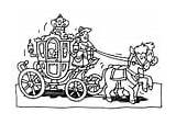 Coloring Carriage Royal Horse Wedding Bicycle Old Edupics sketch template