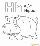 Hippo Coloring Kids Sheet sketch template