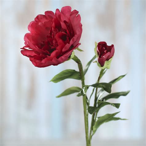 burgundy artificial peony stem stems branches floral supplies