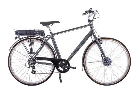 raleigh pioneer  crossbar   electric urban bike grey
