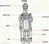 Pope Catholic Vestments Papal Coloring Priest Roman Pages Clothing Mass Kids Lesson Church Crafts Mystery History Etc Volume Salvo Por sketch template