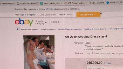 Scorned Bride Sells Wedding Dress On Ebay To Fund Divorce