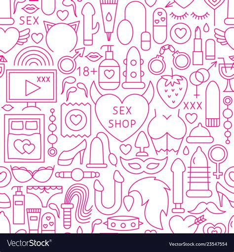 sex shop line seamless pattern royalty free vector image