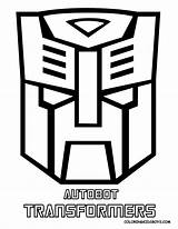 Transformers Coloring Logo Pages Autobot sketch template