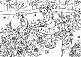 Ogrodzie Lato Activity Wsi Kolorowanka Druku Dzieci Wakacje Drukowanka Wydrukuj Malowankę sketch template