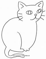 Katze Katzen Ausmalbild Ausmalen Malvorlage Umriss Dicke Vorlage 1ausmalbilder Kinderbilder Klicke Auszudrucken Dein Pinnwand sketch template