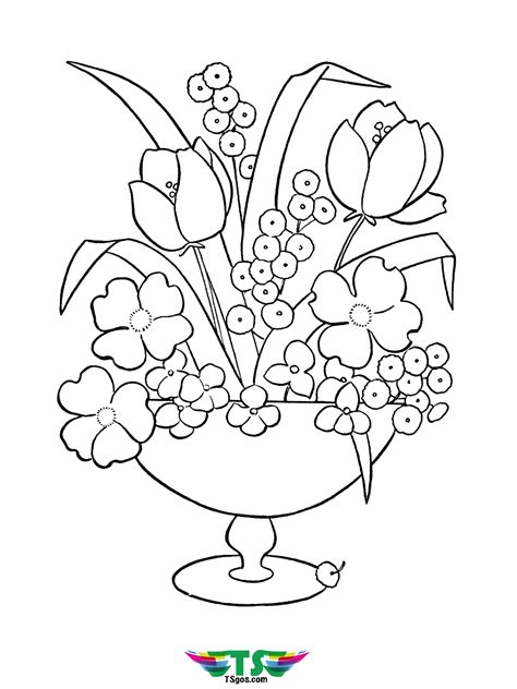 beautiful flower coloring page   printable picture tsgoscom