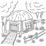 Fence Drawing House Coloring Picket Getdrawings Draw Wooden Village Book sketch template