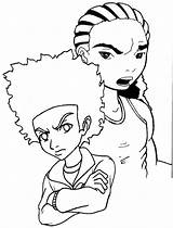 Coloring Boondocks Supreme Pages Children sketch template