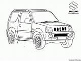 Coloring Jeep Ford Suv Pages Colorkid Template Japan sketch template